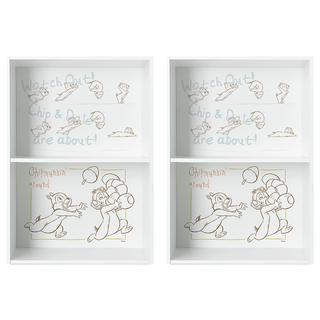 收納王妃 迪士尼 雙層空櫃, 奇奇蒂蒂, 2層