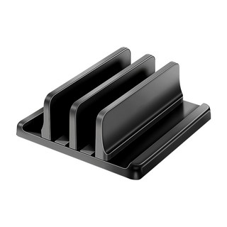 Vaydeer 鹿為 筆電散熱立架 收納架 雙槽型, 黑色, 1個