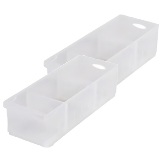 昌信生活 SENSE 多功能塑膠收納盒組 17(1號) RPP材質, 收納盒17 x 45.5 x 12.8cm x 2個 + 隔板16 x 9.8 x 1.6cm x 4個, 透明, 1組