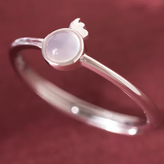 MARIGOLD 轉運時刻 12生肖轉運白玉髓 925純銀戒指, 生肖雞, 1個