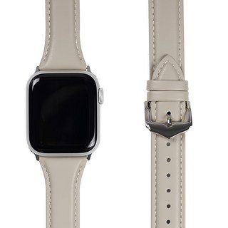 SINJIMORU 智能手錶纖薄皮革錶帶, 淺褐色, 1個