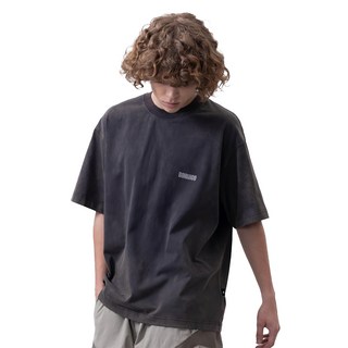 BOHRHOO 水洗可樂印花短袖 100%棉, S, 灰