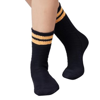 PORA BELLA 50%羊毛襪，保暖襪，高彈襪口, 39~43cm, 黑色