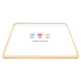 廚衛防滑 PVC吸水皮革 橡膠 杯盤墊, 40 x 30cm, A三色花, 1片