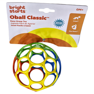 Oball 4吋魔力洞動球, 易於抓握玩具, 不含BPA, 適用於6個月以上嬰幼兒, KI10340, 4 x 4 x 4cm, 1個