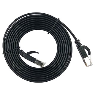 POLYWELL 寶利威爾 CAT6A 高速網路扁線 PW15-W48-D153, 2m, 黑色, 1條