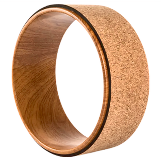 LEADER X 專業塑身 後彎伸展輔助軟木瑜珈圈 承重150kg, 1個, 原木色