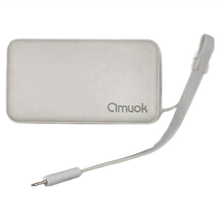 艾默克 自帶線插頭二合一行動電源 20W 5000毫安, DC032, 白色