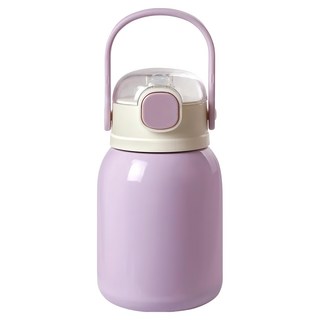 HIKARI 日光生活 不鏽鋼吸管大肚杯, 璀璨紫, 500ml, 1個