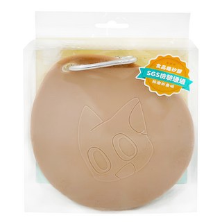 LitoMON 怪獸部落 全齡犬貓用防塵折疊碗 450ml, 棕色 + 米白, 1個