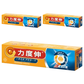 Redoxon 力度伸 維他命C + D + 鋅發泡錠, 三重保護, 維持骨骼健康, 15錠, 3盒