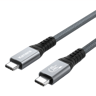 Kamera 佳美能 USB4 Gen3x2 EPR Type-C 充電傳輸線 1M, 240W最大功率 40Gbps最快速率 PD3.1, 支援8K 60Hz, 太空灰, 1個