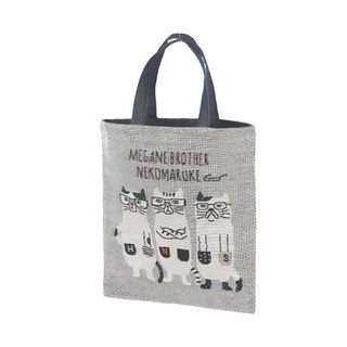 kUSUgURU JAPAN 日本眼鏡貓 NEKOZAWA貓澤系列 Gobelin編織雙面設計雜誌包