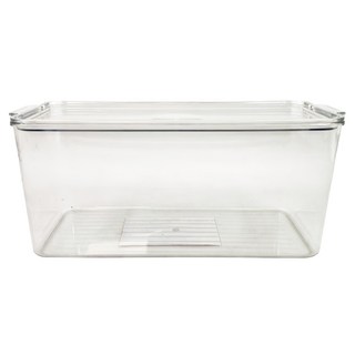 SHIMOYAMA 冰箱蔬果生鮮收納盒 附蓋 3.5L, 1個, Clear