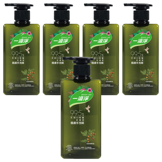 一滴淨 親膚好閨密天然手洗精 99.5%天然有機 法國ECOCERT驗證 含蘆薈 溫和不刺激 有效潔淨私密衣物, 500ml, 5瓶