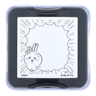 sun-star 吉伊卡哇浸透印章 兔兔 黑色 85 x 85 x 34mm 可愛卡通印章, 1個