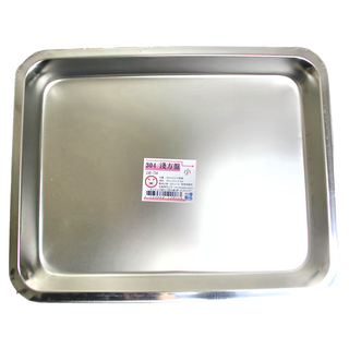 蝴蝶牌 BC長方盤 台灣製, 304不鏽鋼, 加大(43 x 32 x 2.5cm), 1個