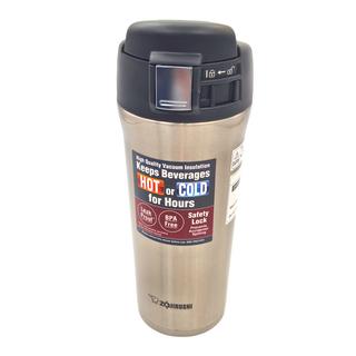 ZOJIRUSHI 象印 不銹鋼彈蓋式寬口不銹鋼保溫杯, 銀色, 480ml, 1個