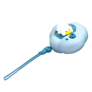 aibo 充電式 雲朵朵 暖蛋暖手寶 便攜手腕掛繩設計, USB-22T2, 藍色萌鴨