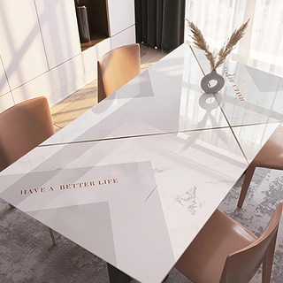 西格傢飾 北歐大理石紋軟玻璃桌墊, 耐刮親膚 防水防油 異構化技術易清洗, 60 x 120cm, 復刻餘溫, 1個