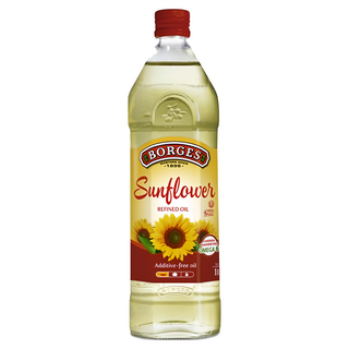 BORGES 西班牙原裝進口100%純葵花油 1L，無添加，健康烹飪首選, 1瓶