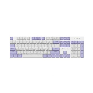 HONG JIN 宏晉 撞色夢幻機械式鍵盤, HJ-521, 紫晶回響, 紅軸