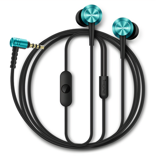 1MORE 萬魔 風尚版活塞耳機 E1009 湖水藍, 時尚外觀，輕巧舒適，線控操作方便