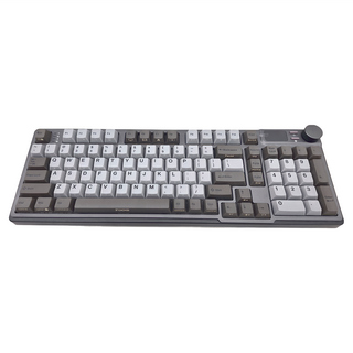 irocks 艾芮克 RGB 熱插拔無線機械鍵盤 原廠保固, IRK85R, 石墨灰, 靜音奶茶軸