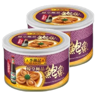 李錦記 蠔皇極品 鮑魚罐頭, 每罐內含4顆鮑魚, 即開即食, 180g, 2罐