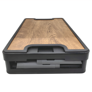 LiFArt 軍風木板露營摺疊收納箱 NEE026 59 x 35 x 29cm 3.4kg 60L, 黑色, 1個