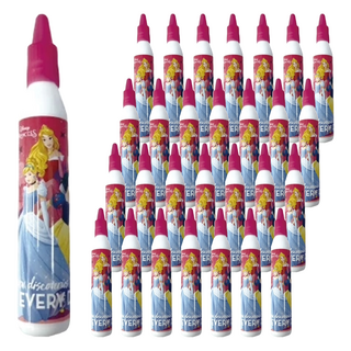 收納王妃 迪士尼 公主系列 筆型白膠 深粉款, 36個