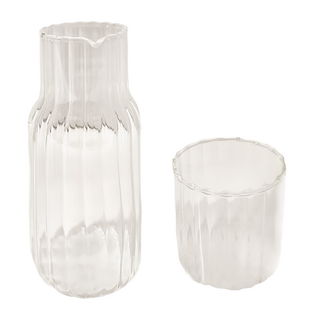 簡約玻璃壺 附杯 - 400ml, 單一顏色, 1個