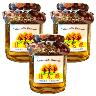 晨亦 花果釀 桂花釀, 純酵素釀造 無添加防腐劑, 380g, 3罐