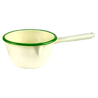 ibili 琺瑯牛奶鍋 醬汁鍋 煮醬鍋 - 琺瑯塗層鋼, 560ml, 12cm, 米綠色, 1個