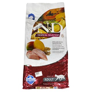 N&D 全齡貓 天然熱帶水果系列 貓乾糧, 雞肉芒果, 10kg, 1袋