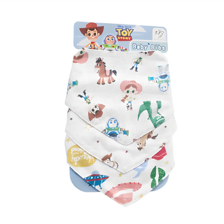 Bonne Nuit 迪士尼三角圍兜 Set 3個, 最柔軟雙層細紗布材質, 透氣吸水性極佳, 玩具總動員, 1組