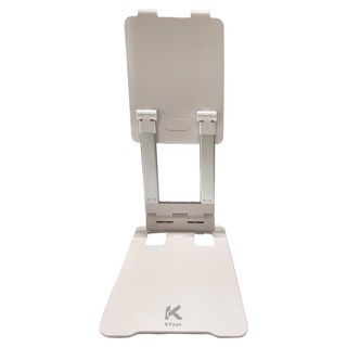KTnet 廣鐸 12.9吋可折疊升降手機/平板鐵盤支架，鋁合金材質，雙轉軸90度及180度旋轉, 白色, 1個