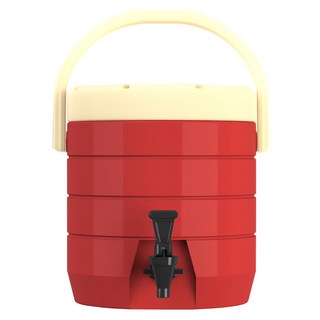 WORTH IT 渥思 不鏽鋼內膽保溫茶桶 WT310-13-R 塑料外殼 PP及聚丙烯 台灣製造, 櫻桃紅, 13L, 1個