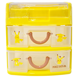 Skater 寶可夢雙層收納抽屜, 黃色, 1個