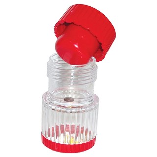 iSFun 圓型透視 隨身按壓安全磨藥盒, 1個, 隨機顏色