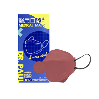 DR.PAUL 成人醫用立體4D口罩, 野玫紅, 10片, 1盒
