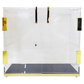 bencross 本心本來 香水盒 27.5*10*27cm 壓克力 不鏽鋼 鐵材質, 銀色 + 透明, 1個