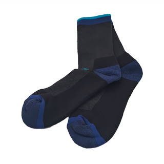 PORA BELLA 高筒撞色羊毛保暖襪，-15°C - -10°C，加厚保暖，高彈力，減震緩衝, XL(43-47cm), 深灰藍色