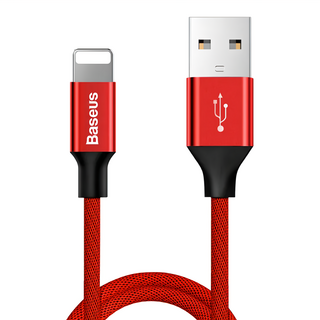 Baseus 倍思 藝紋系列 IOS充電傳輸線, 鋁合金,紅色, 1.8m, 1條