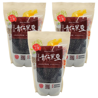 茂喜食品 台灣契作 台南三號青仁黑豆, 台灣在地友善耕種, 農藥殘留檢測合格, 600g, 3包