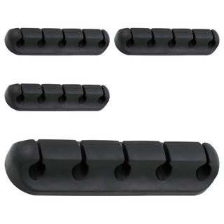 Tamsaa 5格線材整理集線器, 黑色, 4個