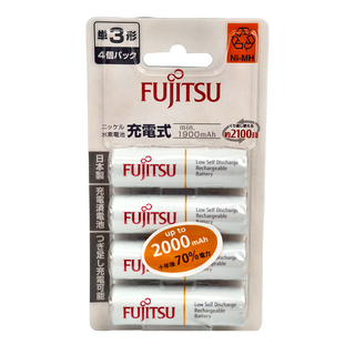 FUJITSU 富士通 鎳氫低自放充電電池 3號 2000mAh, 4顆, 1組