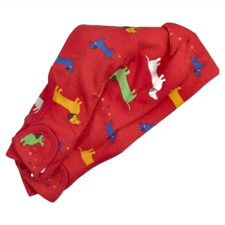 Piccalilly 皮卡儷儷 有機棉嬰幼兒連身褲 (臘腸狗) 6-12個月 1入, 6~12個月, 紅色