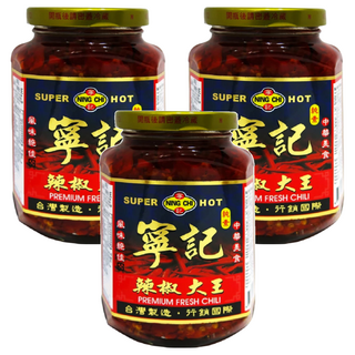 寧記 辣椒大王, 新鮮辣椒醬 390g, 3罐