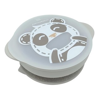 MARCUS&MARCUS 動物樂園幼兒自主學習吸盤碗含蓋, 1個, 貓熊